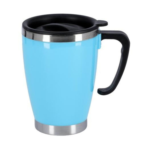 Double - Wall, High - Grade Stainless Steel Travel Mug with 420ml Capacity - Keeps Beverages Hot or Cold - Souk Al RasDrinkware