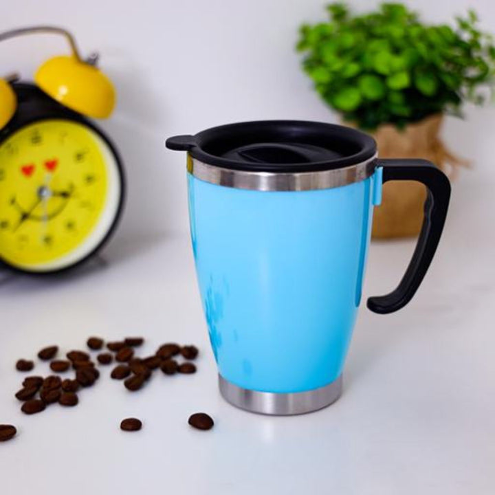 Double - Wall, High - Grade Stainless Steel Travel Mug with 420ml Capacity - Keeps Beverages Hot or Cold - Souk Al RasDrinkware