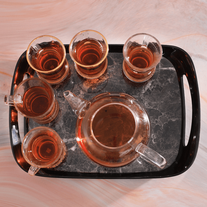 Dove Tray, Orchid, Decorative Serving Trays, Trays with Handles 15.2CM - Souk Al RasServing Dishes Trays & Platters