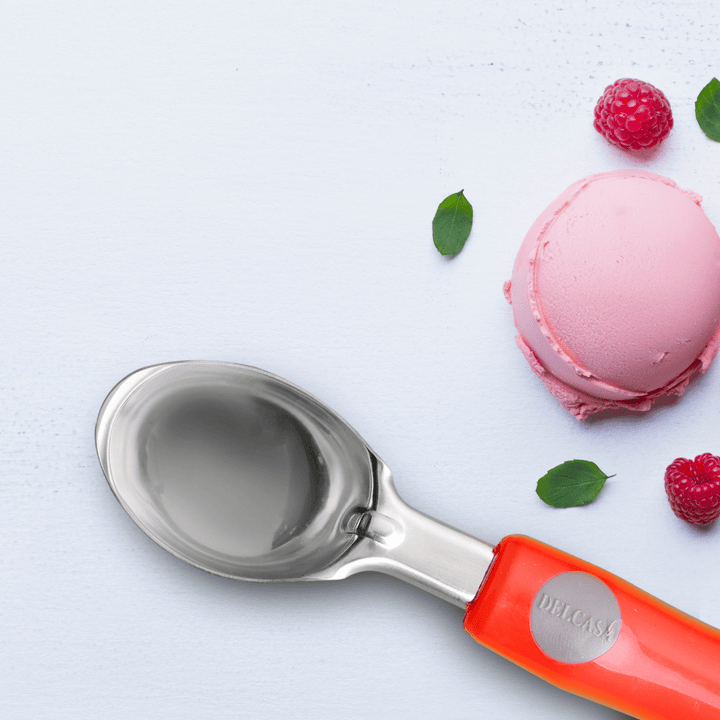 Durable Stainless Steel Ice Cream Scoop - Silver and Red 21X4.2CM - Souk Al RasKitchen Accessories