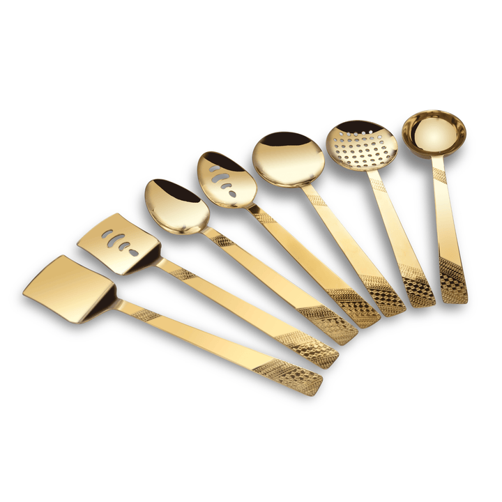 Elegant Gold Stainless Steel Ladle 30CM - Premium Quality - Souk Al RasCutlery Sets