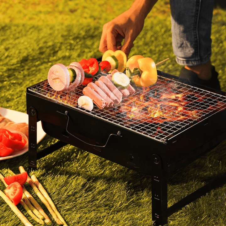 Foldable Barbecue Charcoal Grill Stand with Iron Construction - Souk Al RasBBQ Grills