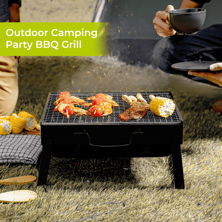 Foldable Barbecue Charcoal Grill Stand with Iron Construction - Souk Al RasBBQ Grills