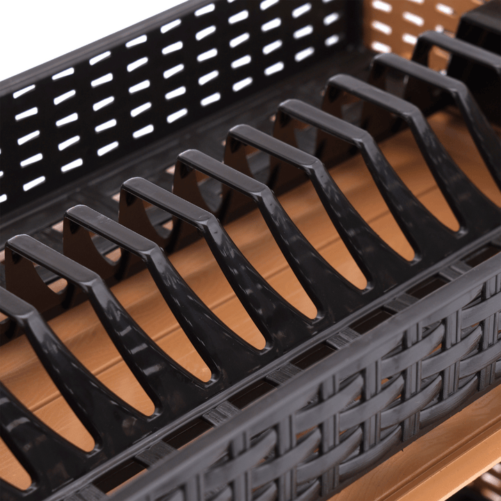 Galaxy Rattan Dish Rack with Drip Tray 2 Layer - Souk Al RasAccessories