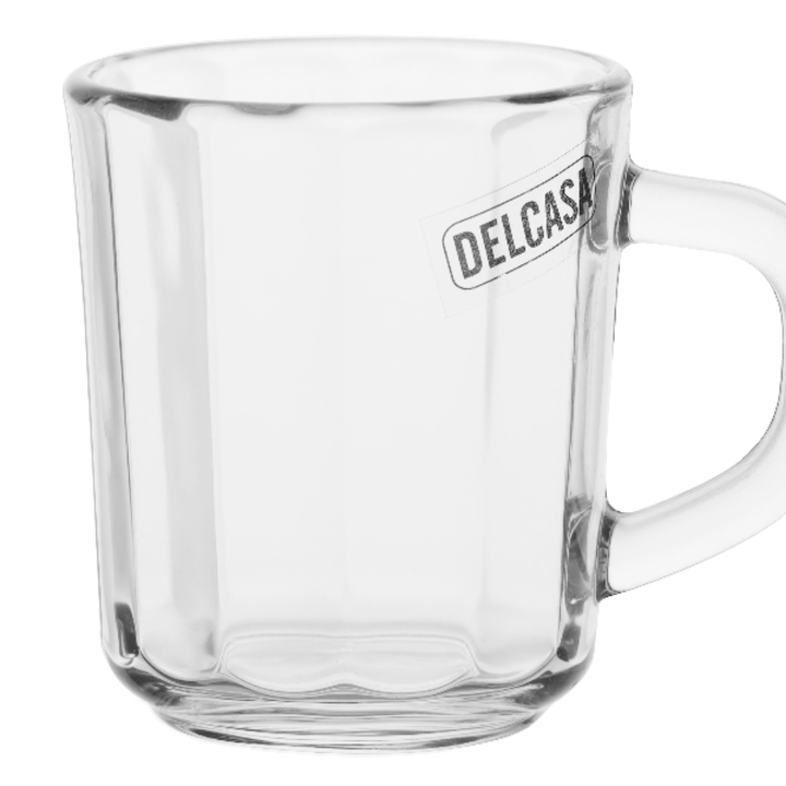 Glass Mug Set of 6 high - quality glass mugs, 6PCS - Souk Al RasDrinkware