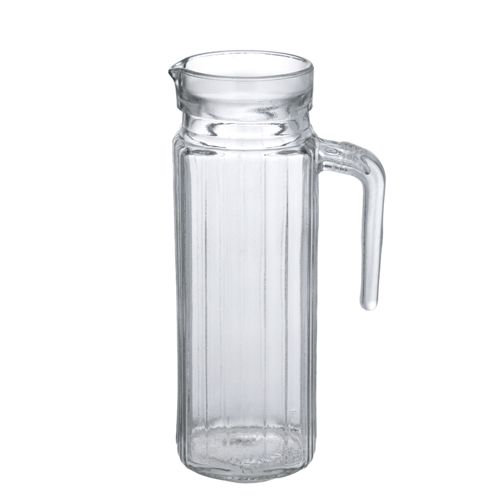 Glass Pitcher with Plastic Lid, Capacity 1000ml - Souk Al RasDrinkware