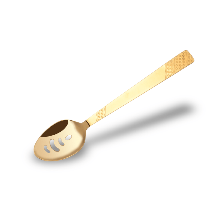 Gold Pan Slotted Serving Spoon 30CM - Elegant and Functional - Souk Al RasServeware