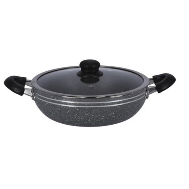 Granite Coated Non - Stick Cookware Set with Aluminum Body, 10 Pcs - Souk Al RasCookware Sets