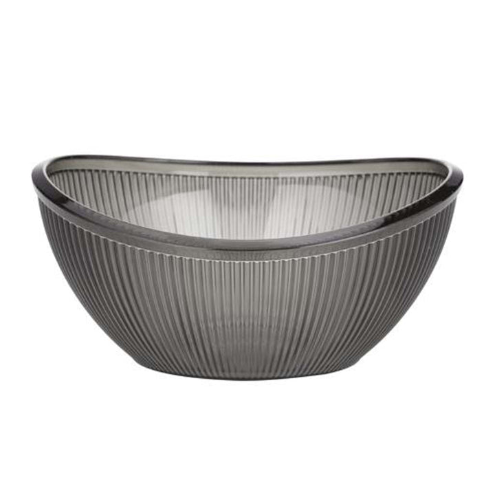 Gray Acrylic Smoked 550ml Mixing Bowl | Salad | Veggie Serving Bowl | Food - Grade for Fruits, Veggies, Desserts & Snacks. - Souk Al RasSERVEWARE