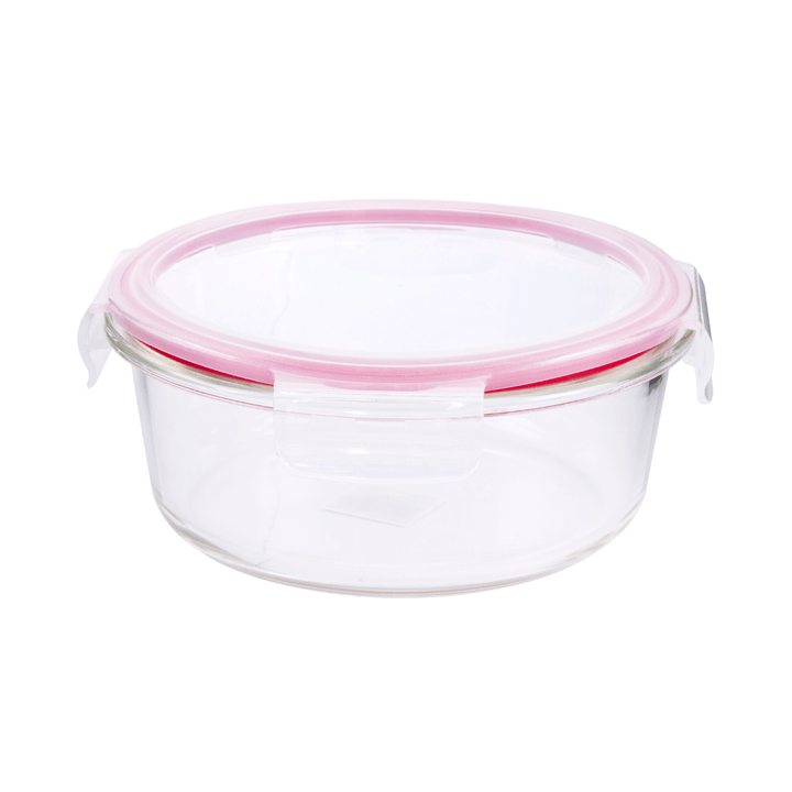 High - quality glass construction Round Glass Airtight Container 400ML - Souk Al RasKitchen Accessories