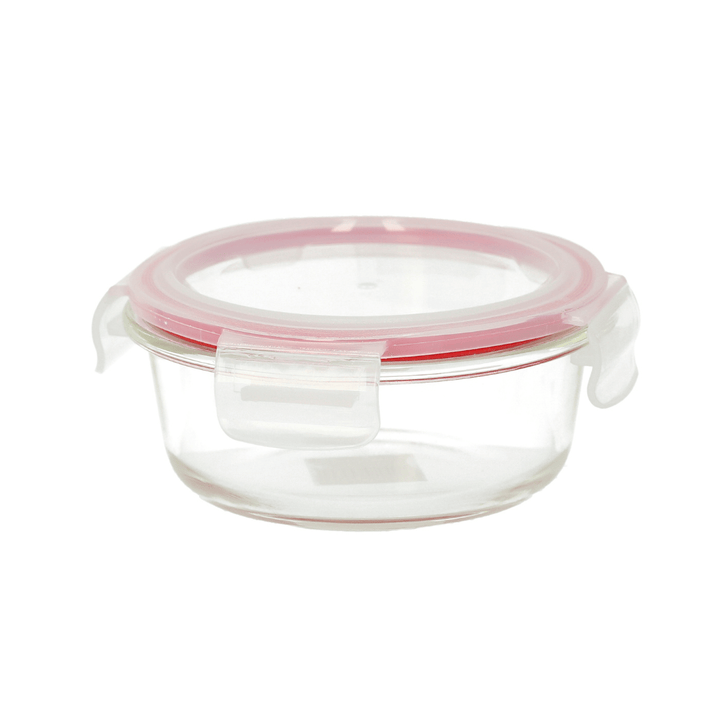 High - quality glass construction Round Glass Airtight Container 400ML - Souk Al RasKitchen Accessories