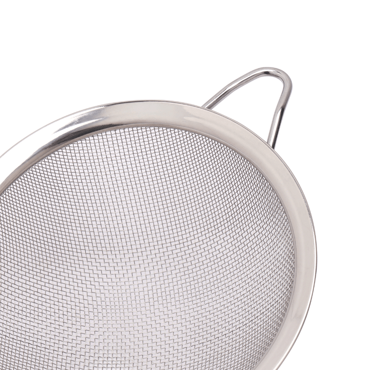 High - Quality Stainless Steel Strainer with Wooden Handle 14 CM - Durable Kitchen Tool - Souk Al RasCooking Utensils