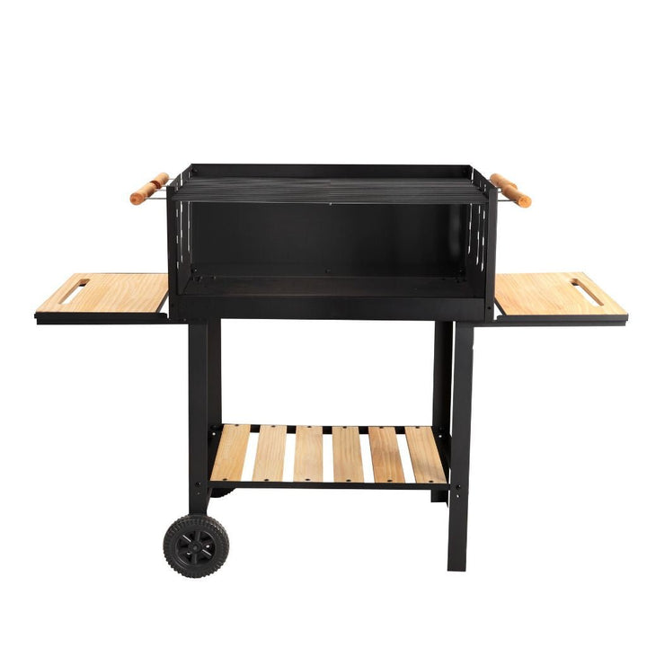 Iron Construction Barbecue Stand with Wheels 138x52.5x101cm - Souk Al RasCookware