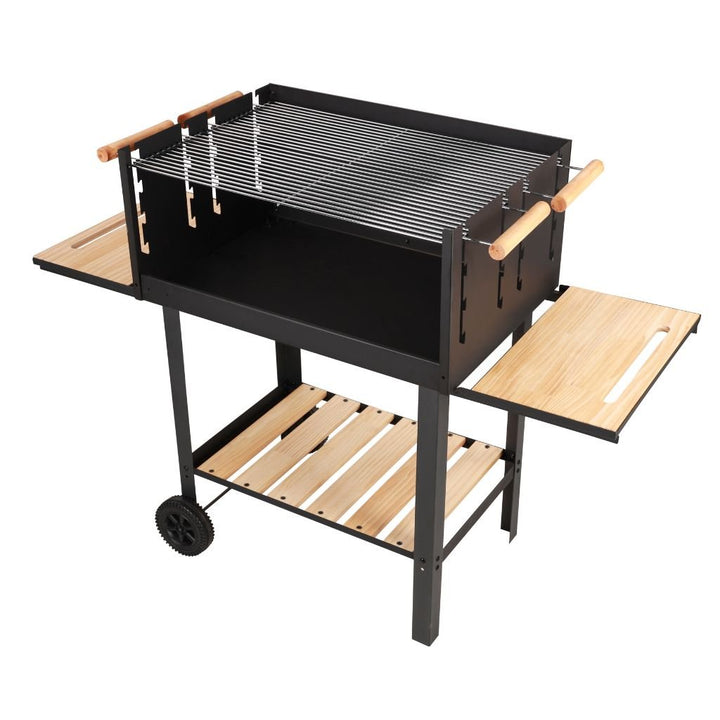 Iron Construction Barbecue Stand with Wheels 138x52.5x101cm - Souk Al RasCookware