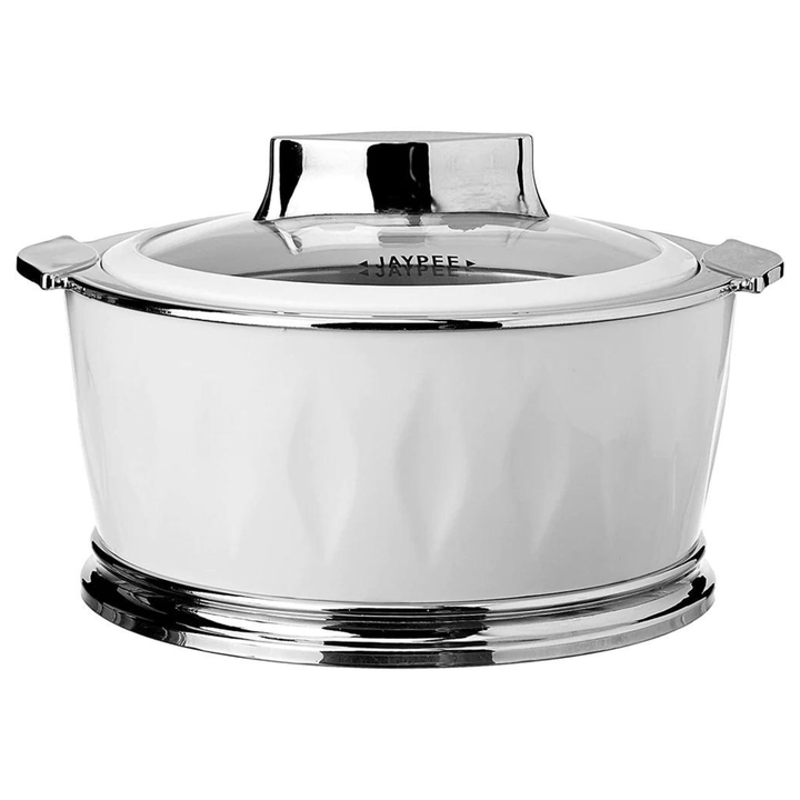 JAYPEE Dazzle Mega Thermal Insulated Hot Pot Casserole Set - Keep Your Food Warm for Hours (1.5L, 2L, 3L) in White - Souk Al RasServeware