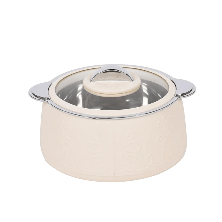 JAYPEE Fabrene Thermal Insulated Casserole Hot Pot Food Warmer set of 3 (1L, 1.5L, 2L) in Cream Color - Made in India - Souk Al RasServeware