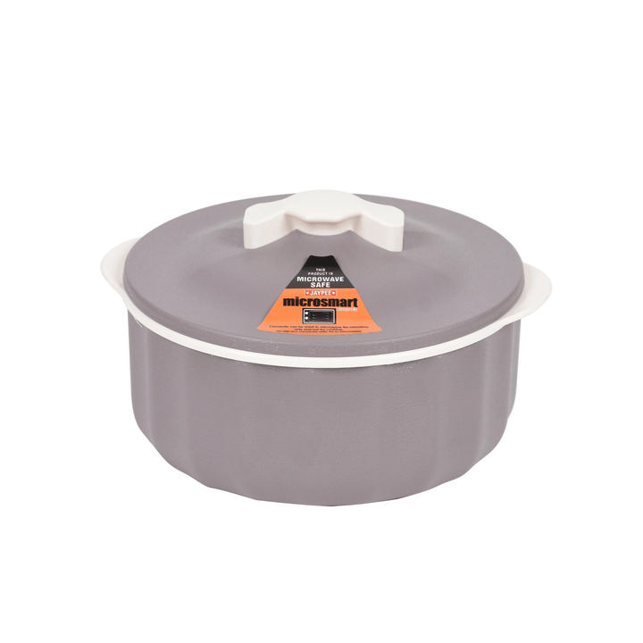 JAYPEE Micro Smart Microwave Safe Insulated Hot Pot Food Warmer Set of 3 (1L - 1.5L - 2L) in Earth Beige - Souk Al RasServeware