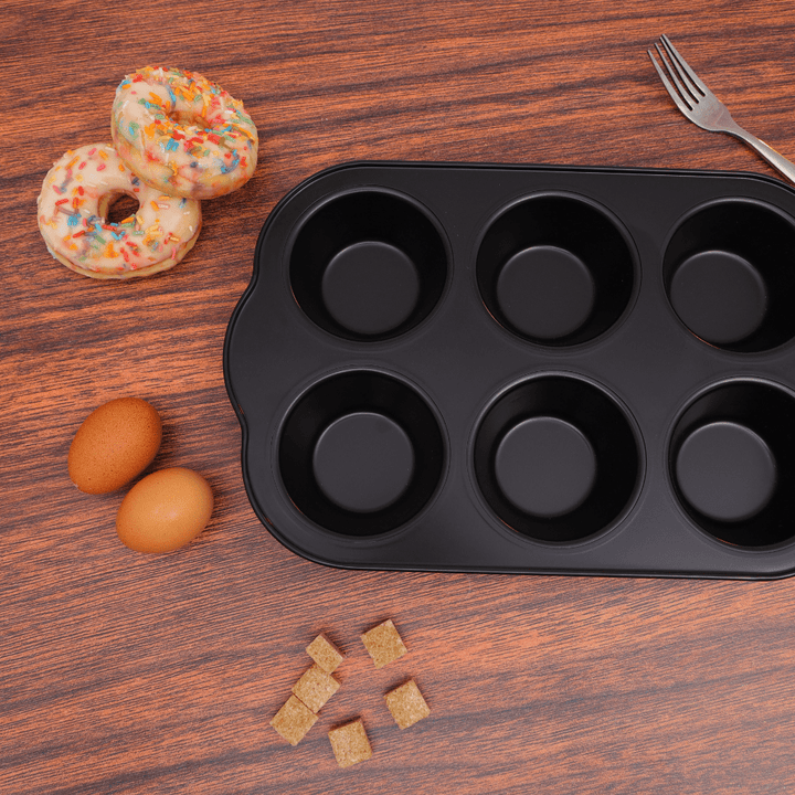 Jumbo Muffin Pan & Baking Pan Made from Food Grade Material 6 Cups - Souk Al RasBakeware