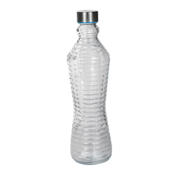 Lead - Free Portable Glass Water Bottle with a water proof Cap 1Litre - Souk Al RasDrinkware