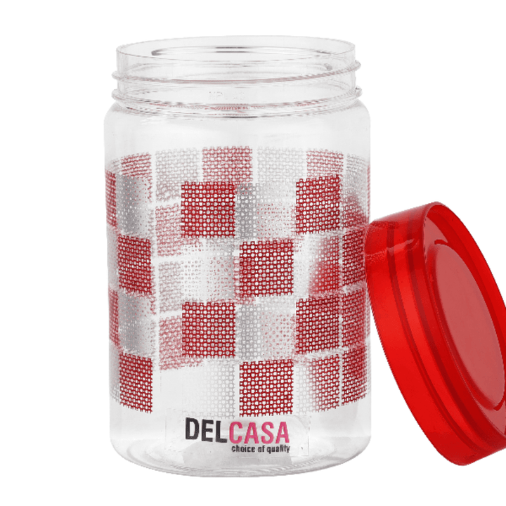 Lightweight Plastic Canister Red 1500ML - Souk Al RasKitchen Storage & Organizers