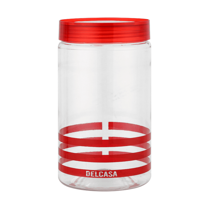 Lightweight Plastic Canister Set Red 4 PCS (300,800,1500,3000 ML) - Souk Al RasKitchen Storage & Organizers