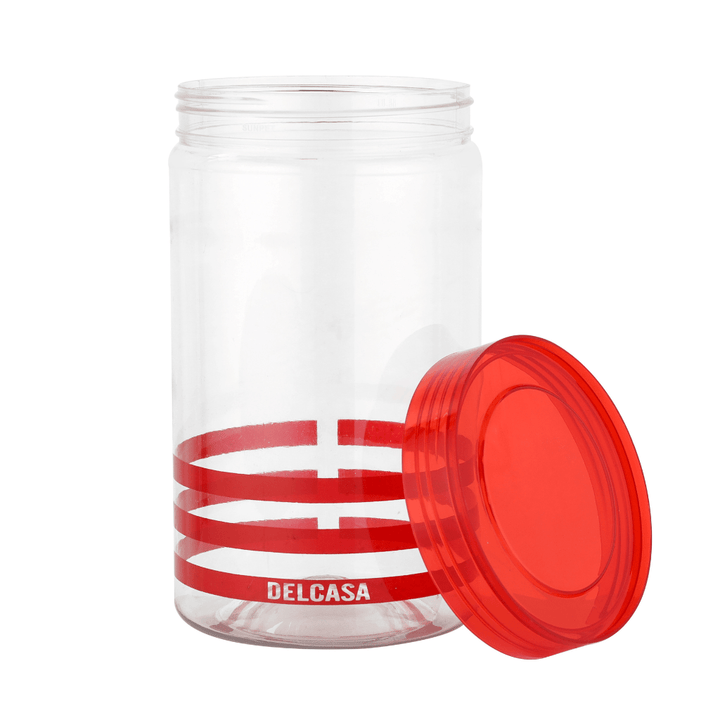 Lightweight Plastic Canister Set Red 4 PCS (300,800,1500,3000 ML) - Souk Al RasKitchen Storage & Organizers