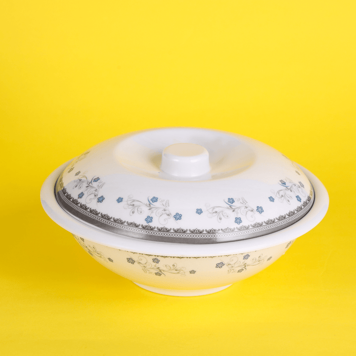 Melamine Serving Bowl with Lid Portable & Lightweight 22CM - Souk Al RasServeware