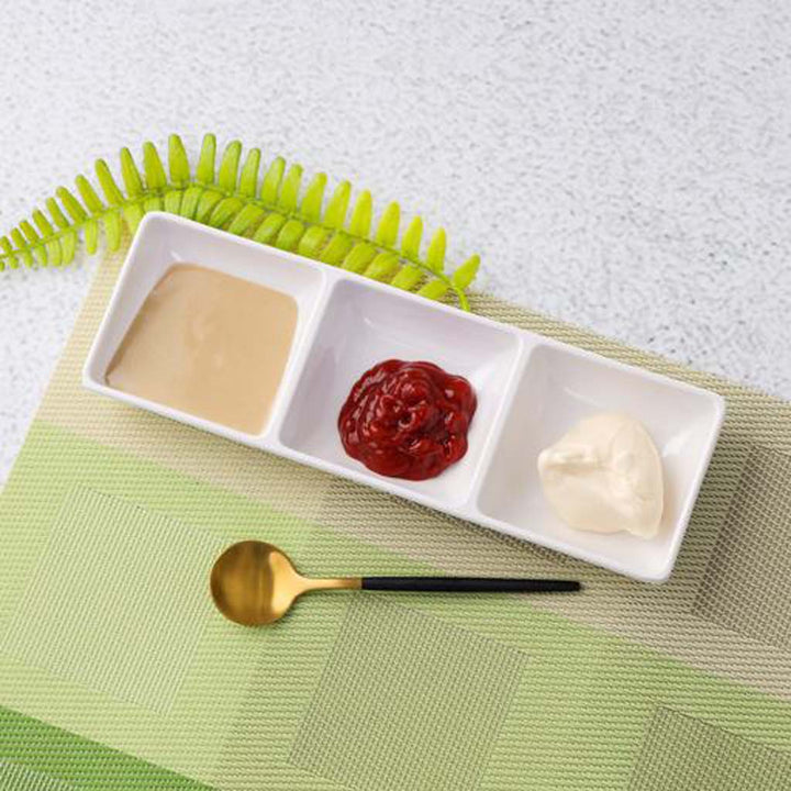 Melamine Tripple Sauce Bowl 23cm - Souk Al RasServeWARE