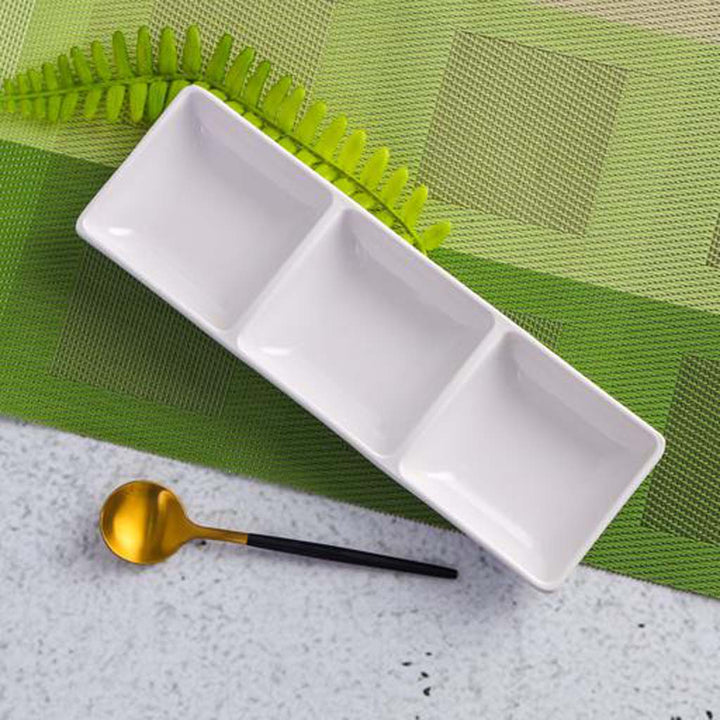 Melamine Tripple Sauce Bowl 23cm - Souk Al RasServeWARE