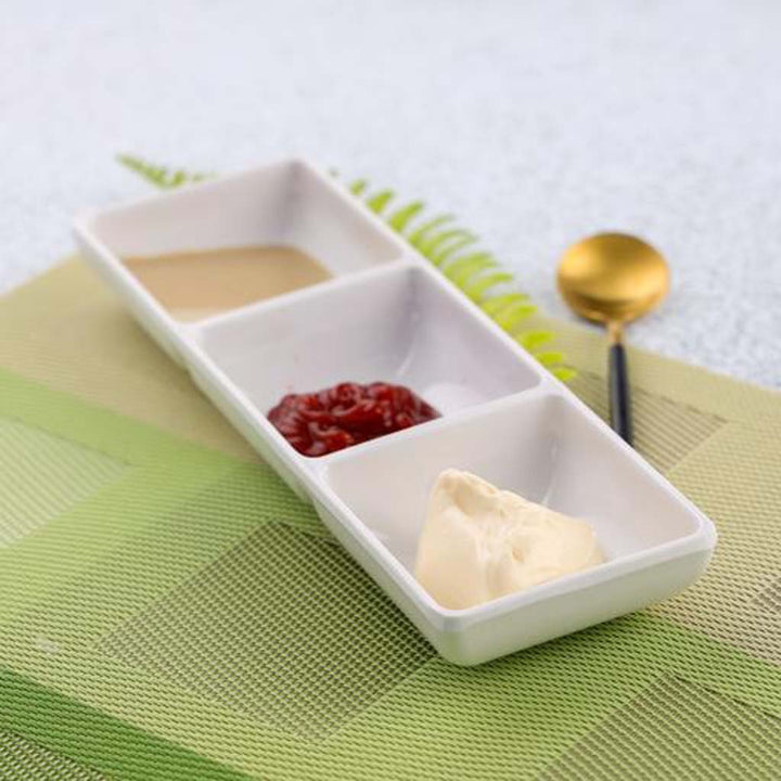 Melamine Tripple Sauce Bowl 23cm - Souk Al RasServeWARE