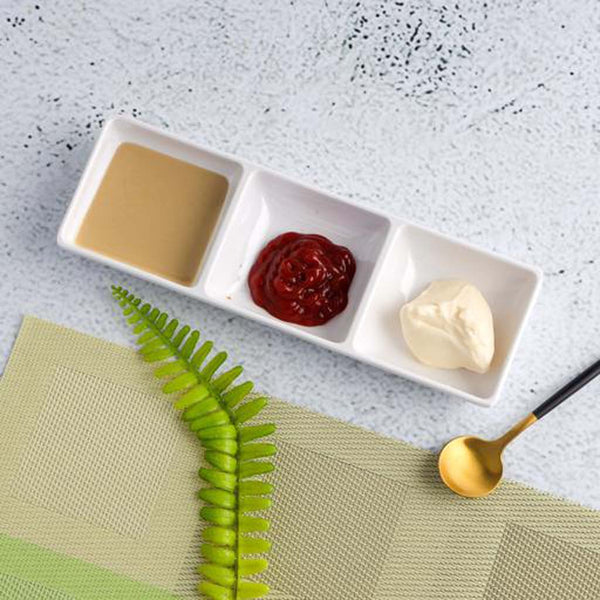 Melamine Tripple Sauce Bowl 23cm - Souk Al RasServeWARE