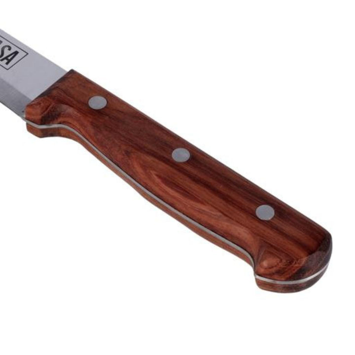 Multi - Purpose Kitchen Knife with Wooden Handle - Perfect for Cutting Meat, Vegetables and More - Features Stainless Steel Blade and Meat Cleaver Design 17.78cm - Souk Al RasKitchen Knives