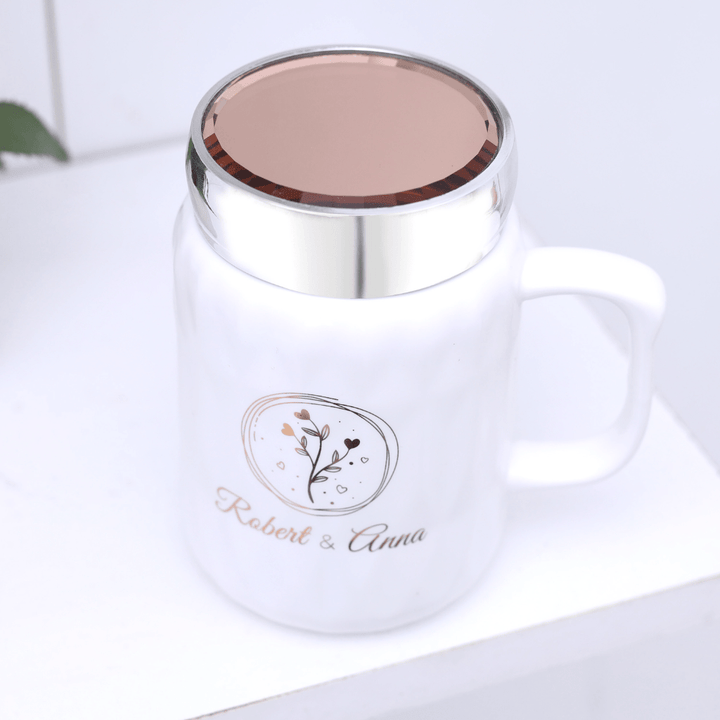 New Bone Travel Mug with Vinyl Cover, 400ML - Souk Al RasDrinkware