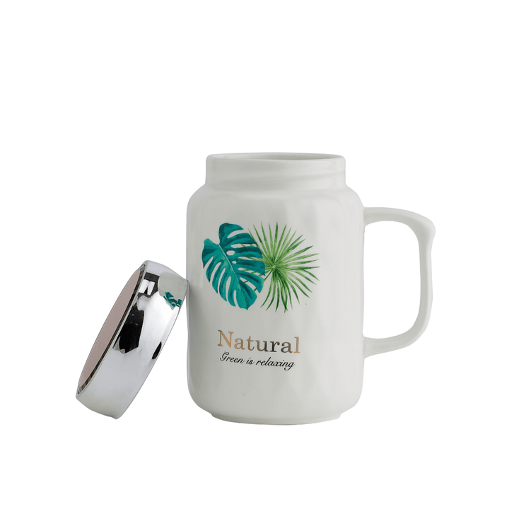 New Bone Travel Mug with Vinyl Cover, Portable & Leak - Resistant 400ML - Souk Al RasDrinkware