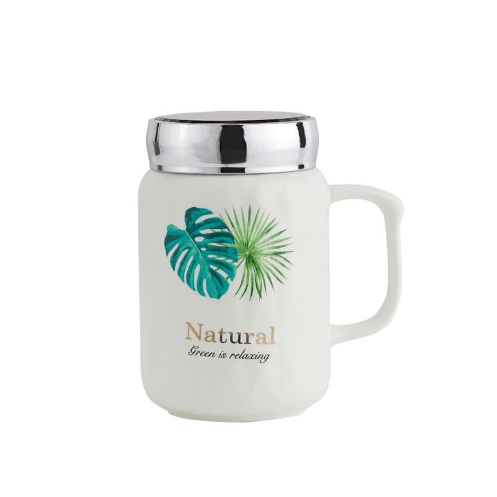 New Bone Travel Mug with Vinyl Cover, Portable & Leak - Resistant 400ML - Souk Al RasDrinkware