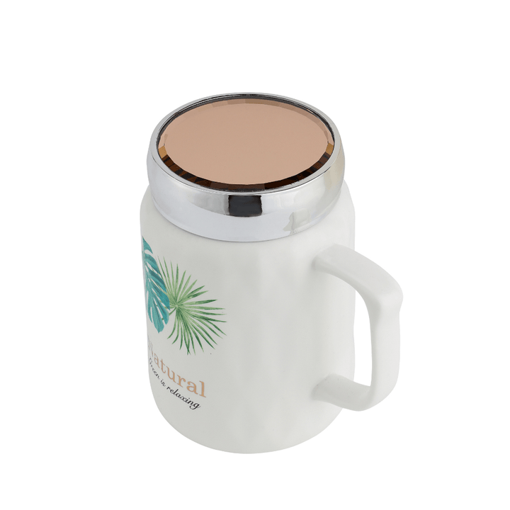 New Bone Travel Mug with Vinyl Cover, Portable & Leak - Resistant 400ML - Souk Al RasDrinkware