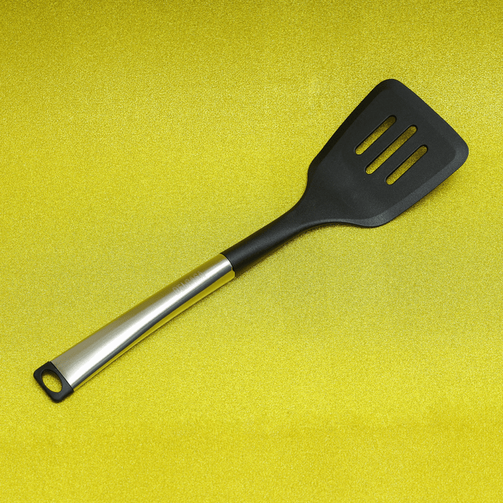 Nylon Slotted Turner with Stainless Steel Handle - Souk Al RasCooking Utensils