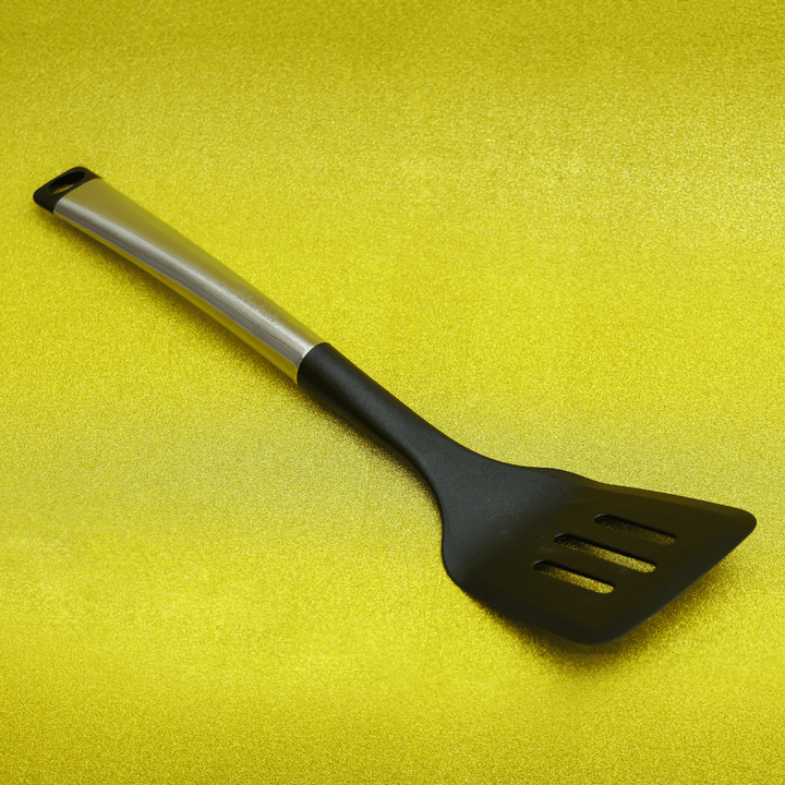 Nylon Slotted Turner with Stainless Steel Handle - Souk Al RasCooking Utensils