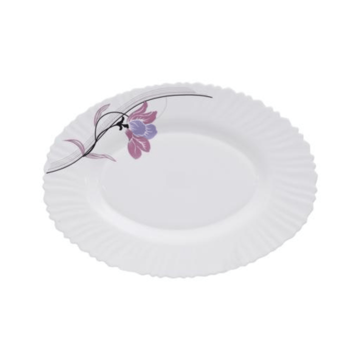 Opal Ware Dinner Set - 34pc, Floral Plates, Bowls, Spoons - Souk Al RasDinnerware Sets