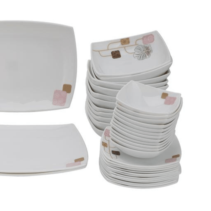 Opal Ware Dinner Set with Floral Design 71 PCS - Souk Al RasDinnerware Sets