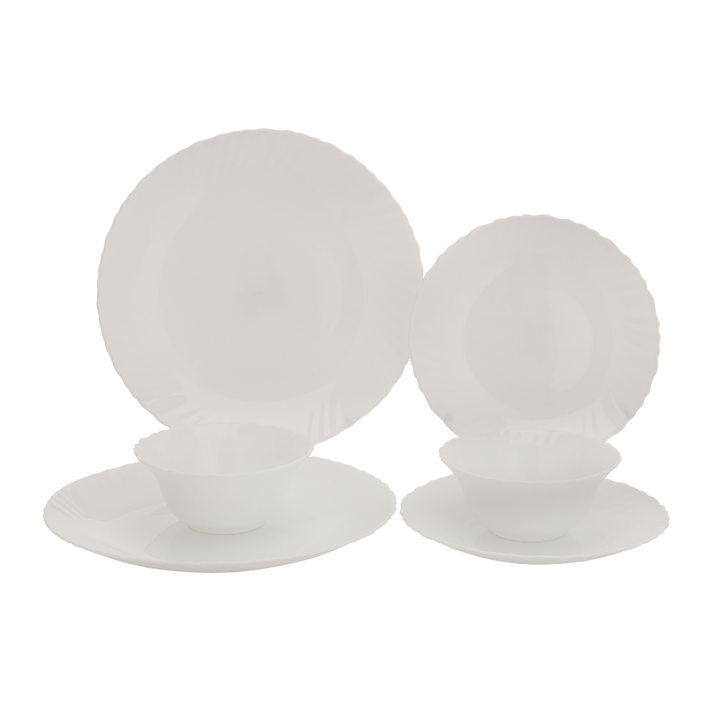 Opalware Dinner Set, Elegant White Dinner Set 12 Pcs - Souk Al RasDinnerware Sets