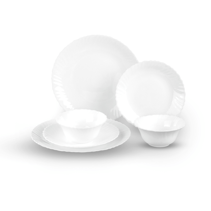 Opalware Dinner Set, Elegant White Dinner Set 12 Pcs - Souk Al RasDinnerware Sets