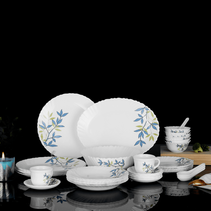 Opalware Dinner Set with Elegant autumn leaves Design 44Pcs - Souk Al RasServeware