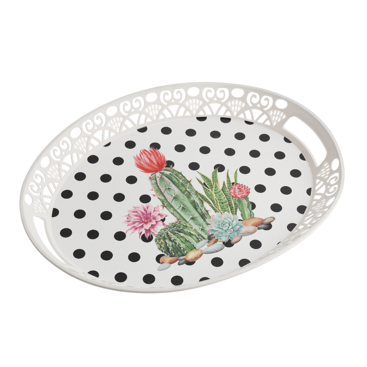 Oval Plastic Tray Serve in style and impress - Souk Al RasServing Dishes Trays & Platters