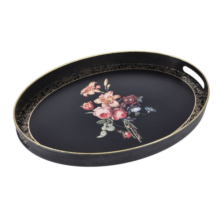 Oval Serving Tray BPA - free Odourless Durable and Lightweight 42x30CM - Mix Designs - Souk Al RasServing Dishes Trays & Platters