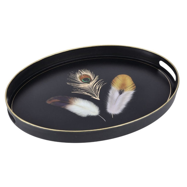 Oval Serving Tray BPA - free Odourless Durable and Lightweight 42x30CM - Mix Designs - Souk Al RasServing Dishes Trays & Platters