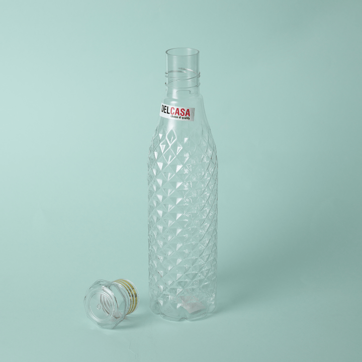 Pet Bottle with Diamond Cap, BPA - Free, Leak - Resistant, and Portable 1000ML - Souk Al RasWater Bottles