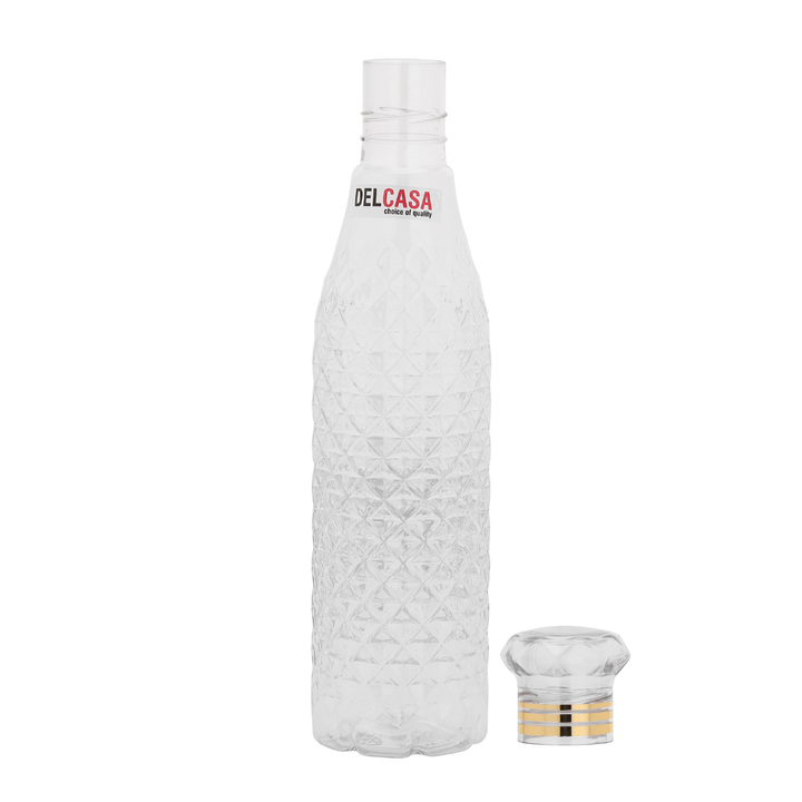 Pet Bottle with Diamond Cap, BPA - Free, Leak - Resistant, and Portable 1000ML - Souk Al RasWater Bottles