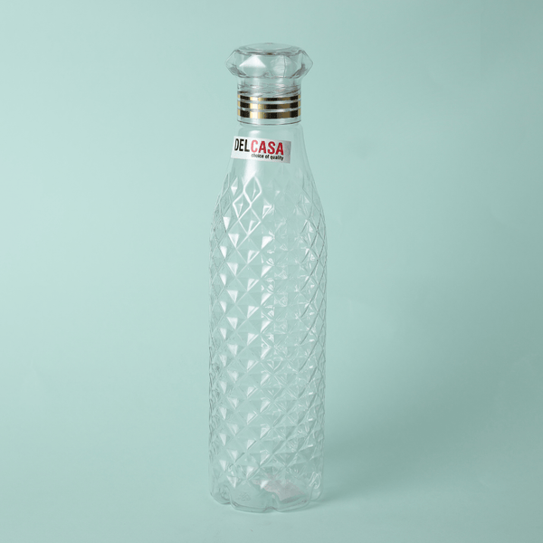 Pet Bottle with Diamond Cap, BPA - Free, Leak - Resistant, and Portable 1000ML - Souk Al RasWater Bottles