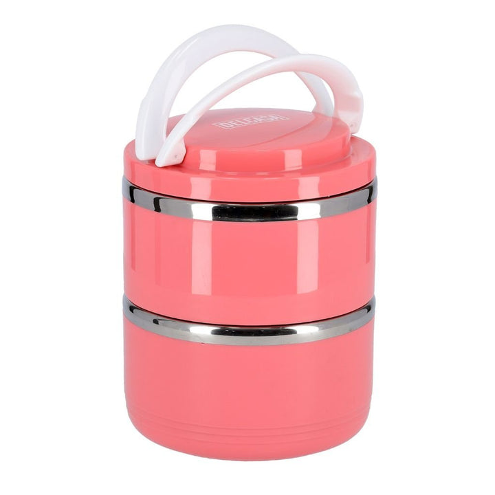 Portable 2 - Layer Lunch Box with 1.1L Capacity - Stainless Steel Inner Case, BPA - Free and Detachable Design - Souk Al RasFood Storage Containers